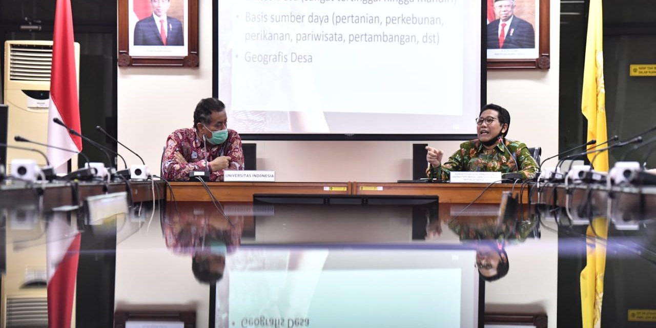 Kemendes PDTT Gandeng UI untuk Tentukan Skala Prioritas Pembangunan Desa