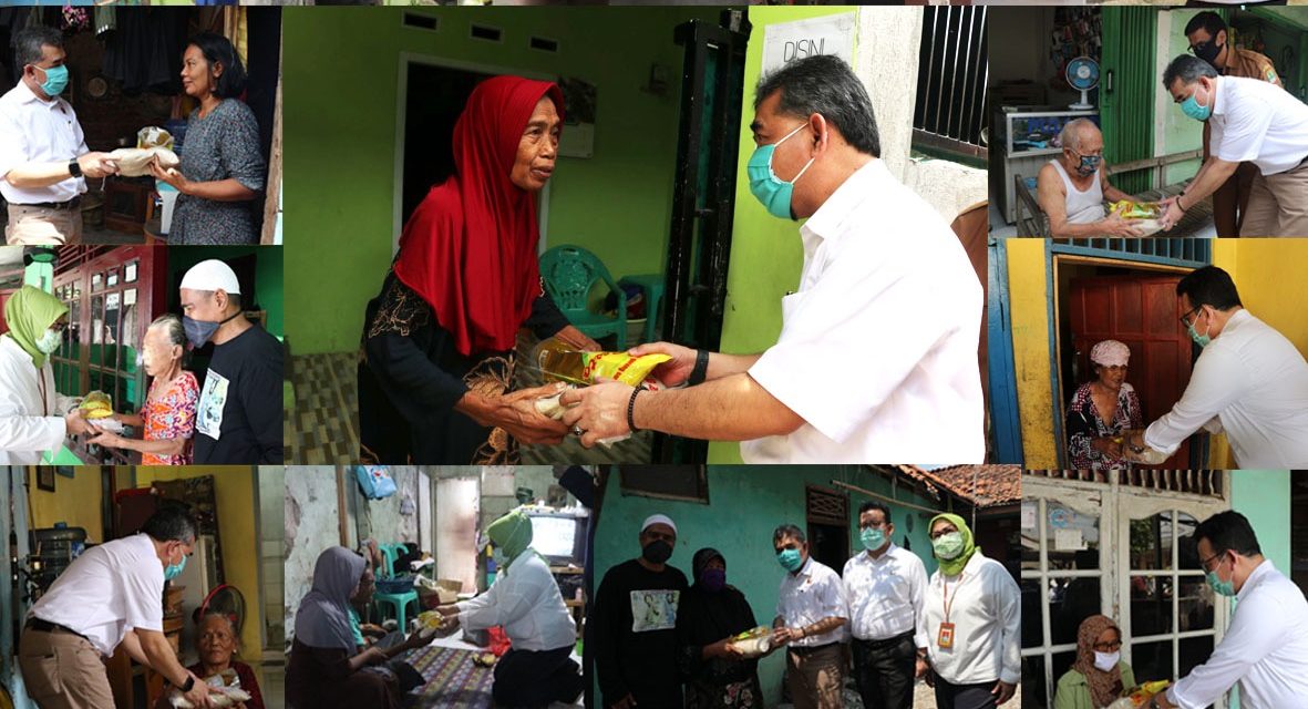Kementerian ATR/BPN Salurkan Bantuan Kepada Warga Terdampak Covid-19 di Karawang