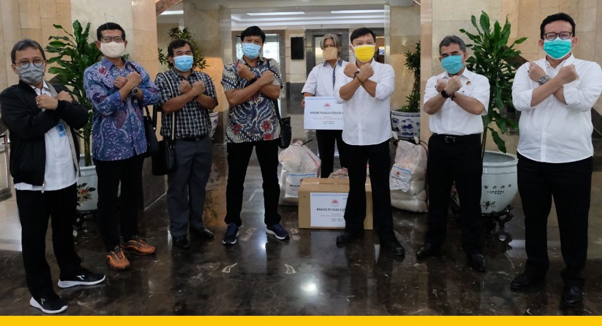 MASKI Donasikan Masker dan Beras Melalui Gugus Tugas Covid-19 Kementerian ATR/BPN