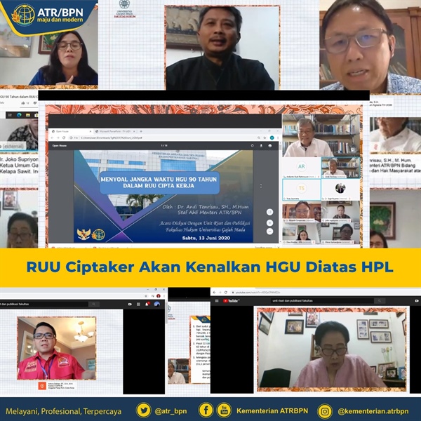 RUU Ciptaker Akan Kenalkan HGU di Atas HPL