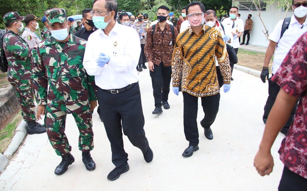 Bersama Menkopolhukam, Mendagri Tinjau RSKI Pulau Galang Batam