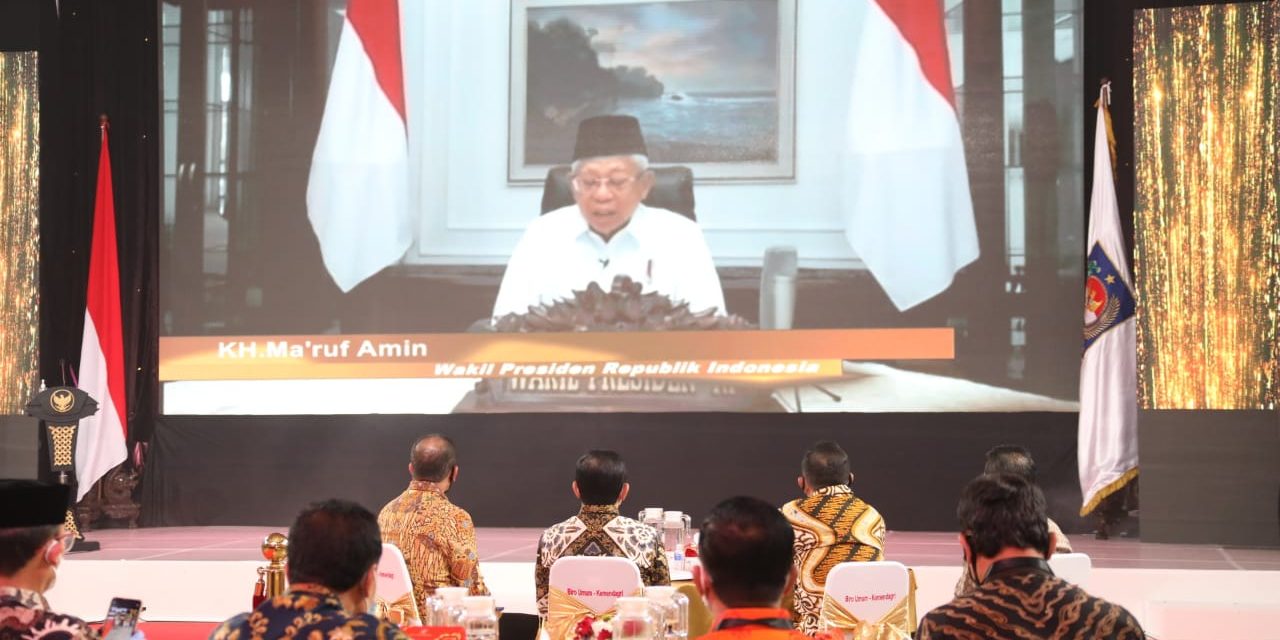 Wapres Ma’ruf Amin Apresiasi Kemendagri Selenggarakan Lomba Inovasi Daerah Tatanan Normal Baru, Produktif dan Aman Covid-19
