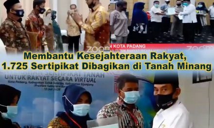 Membantu Kesejahteraan Rakyat, 1.725 Sertipikat Dibagikan di Tanah Minang