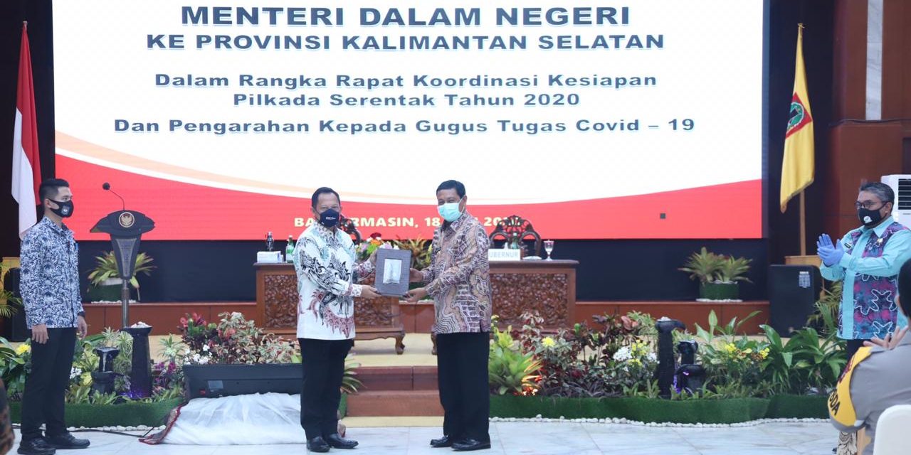 Mendagri Mengapresiasi Langkah Pemda Kalsel Hibahkan APD untuk Penyelenggara Pilkada