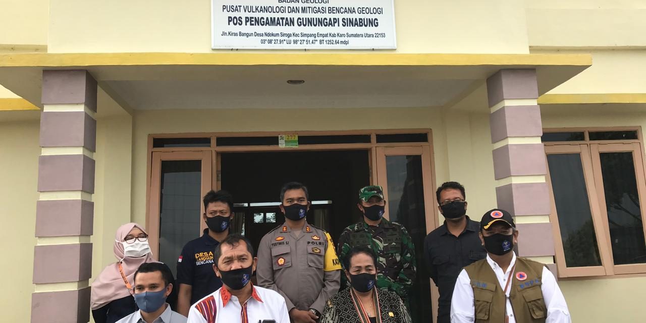 BNPB Lakukan Koodinasi Kesiapan Pemda Karo Antisipasi Erupsi Sinabung