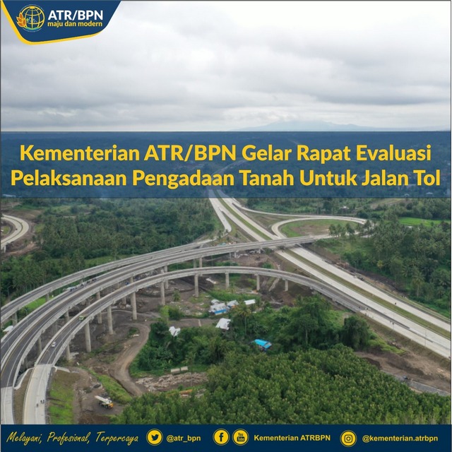 Kementerian ATR/BPN Gelar Rapat Evaluasi Pelaksanaan Pengadaan Tanah untuk Jalan Tol
