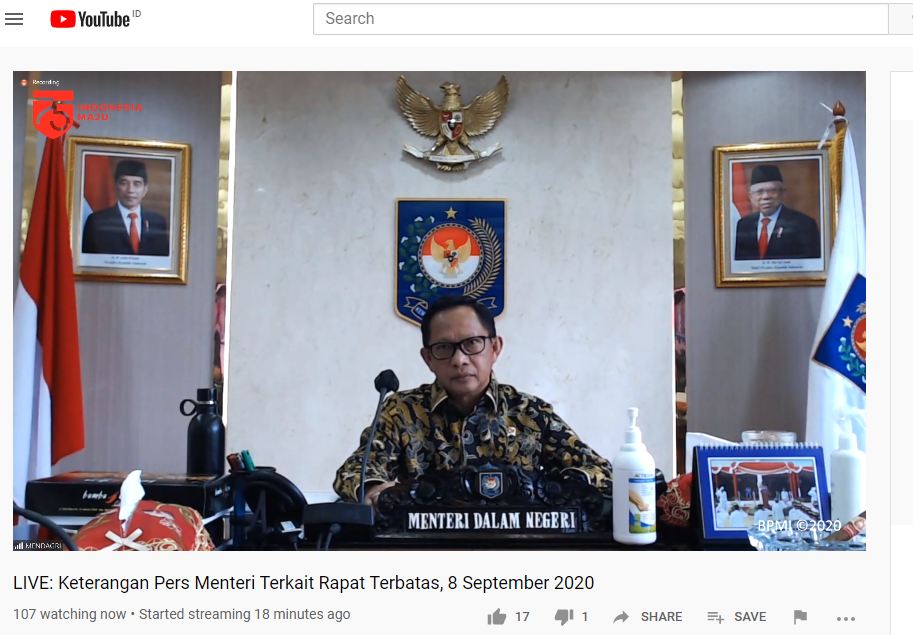 Mendagri Sarankan Para Kontestan Pilkada Serentak 2020 Tandatangani Pakta Integritas terkait Protokol Covid-19