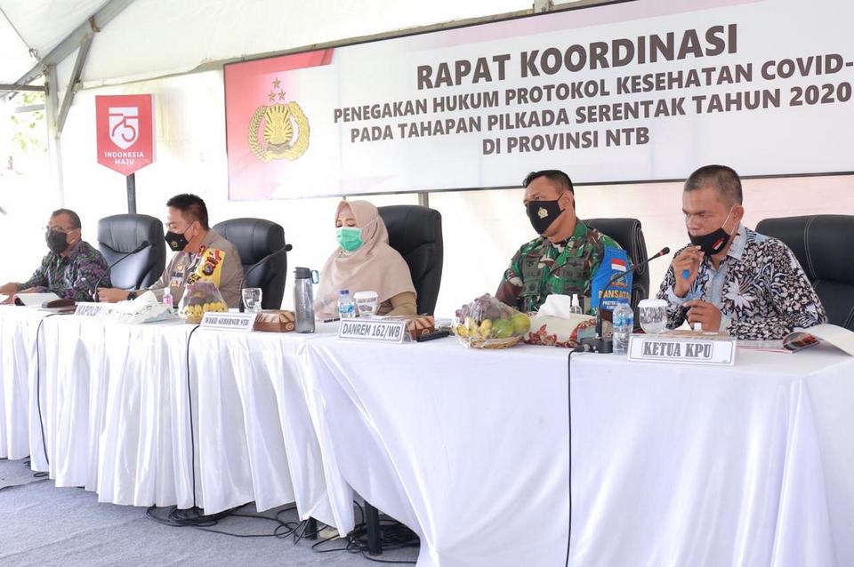 NTB Pelopori Pelaksanaan Rakor Penegakan Protokol Kesehatan Pilkada