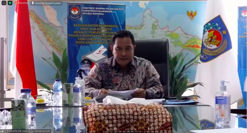Kemendagri Terus Pantau Perkada dan Rakor Penegakan Hukum Protokol Kesehatan dalam Pencegahan dan Pengendalian Covid-19 dalam Pelaksanaan Pilkada