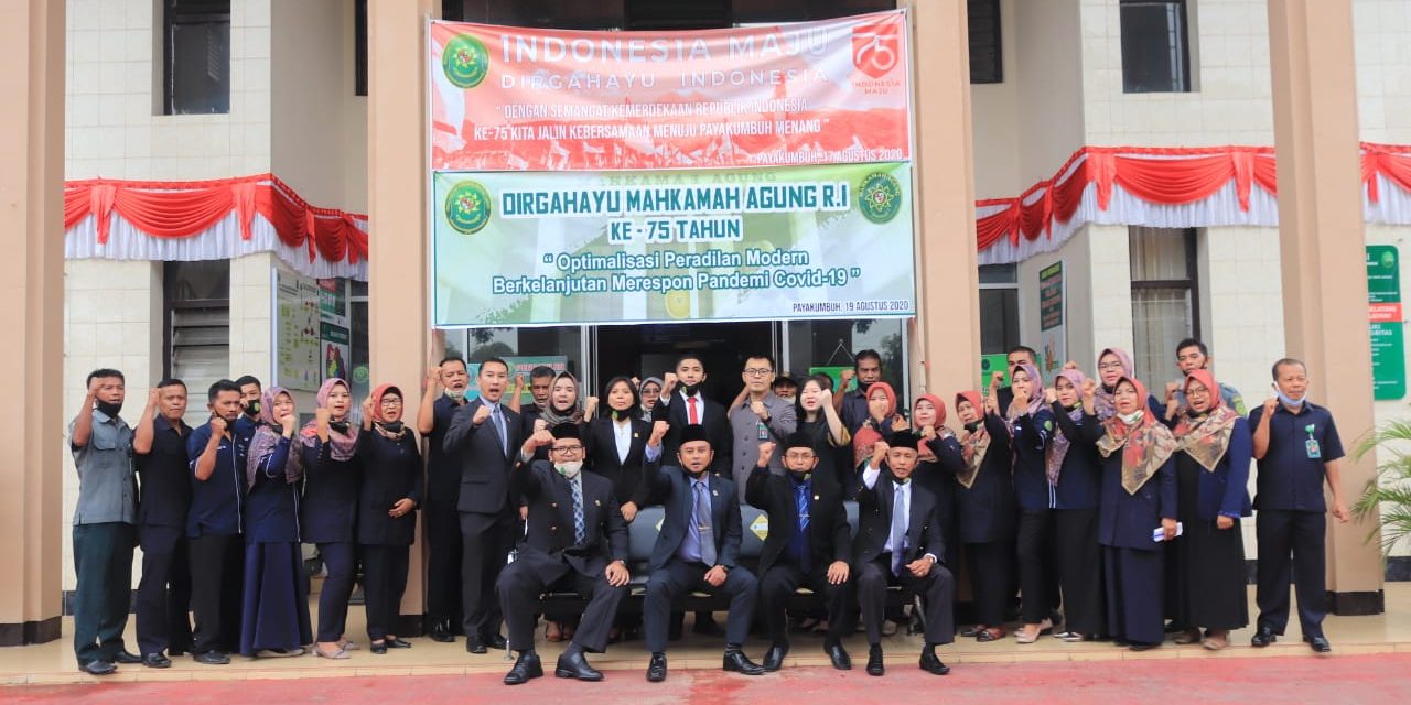 HUT Mahkamah Agung RI Ke 75, Pengadilan Negeri Kota Payakumbuh Wujudkan Zona Integritas Menuju WBK/WBBM