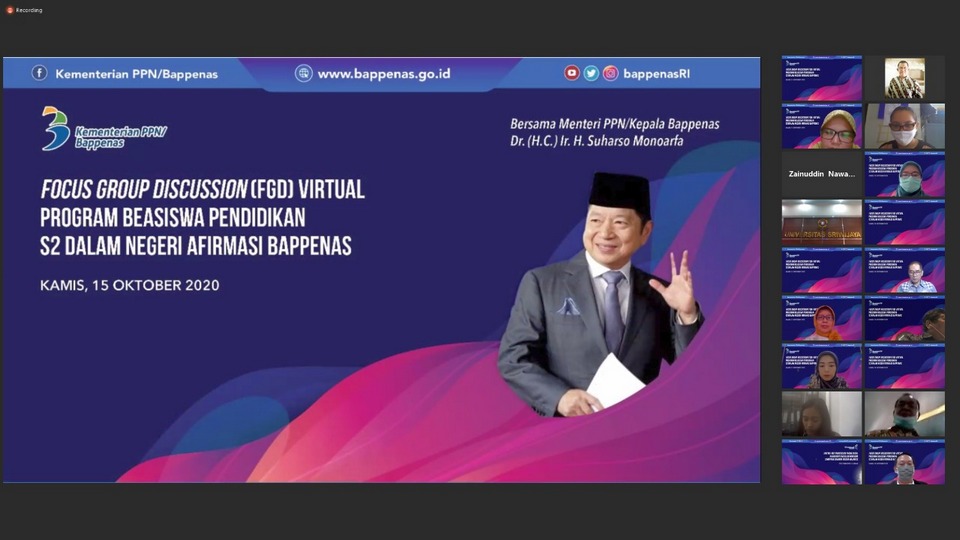 Dalam FGD, Menteri Suharso Dorong Semua Pihak Untuk Memajukan Program Pendidikan Afirmasi
