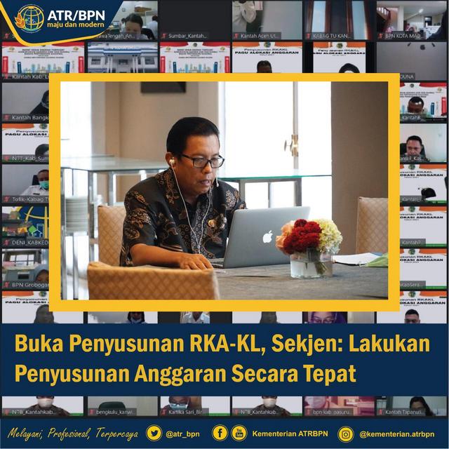 Buka Penyusunan RKA-KL, Sekjen: Lakukan Penyusunan Anggaran Secara Tepat