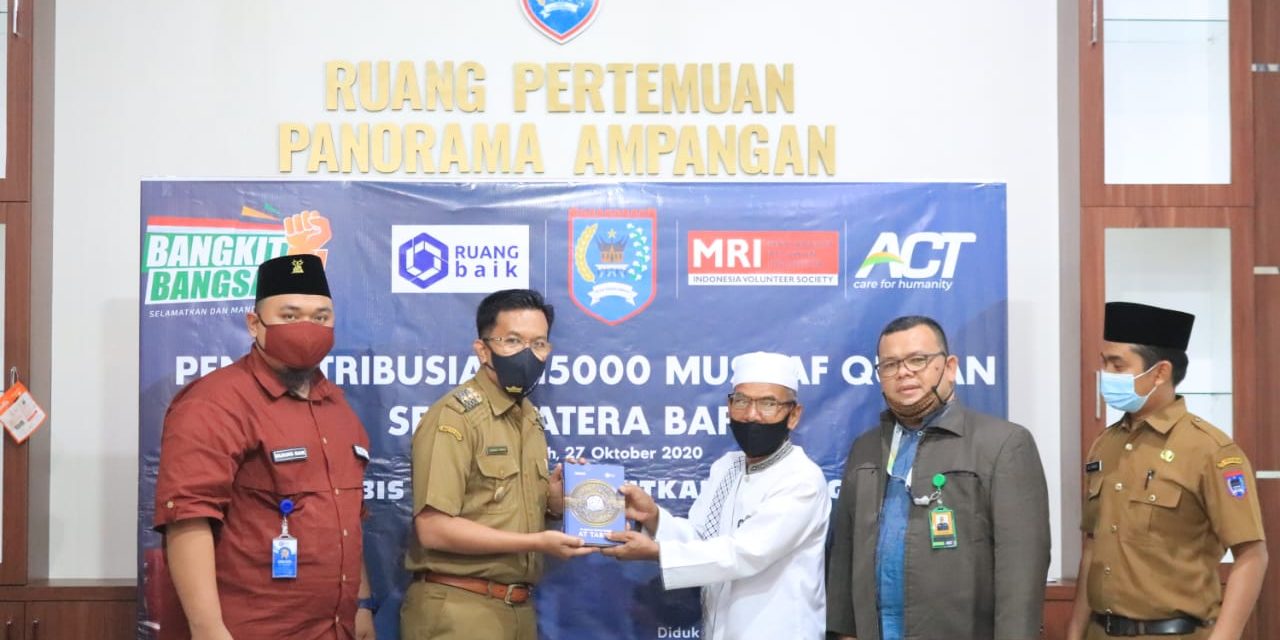 1500 Mushaf Alquran Untuk Pemko Payakumbuh Dari Yayasan Ruang Baik Bersama ACT
