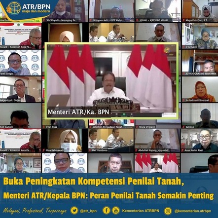 Buka Peningkatan Kompetensi Penilai Tanah, Menteri ATR/Kepala BPN: Peran Penilai Tanah Semakin Penting