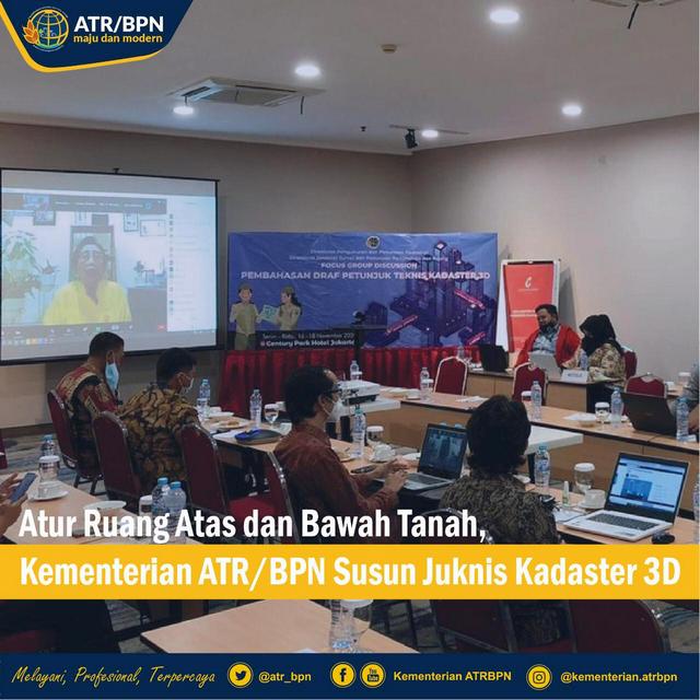 Atur Ruang Atas dan Bawah Tanah, Kementerian ATR/BPN Susun Juknis Kadaster 3D