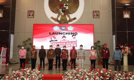 Bentengi Sulut, Mendagri Bersama Ketum TP-PKK Launching Gerakan Sulut Bermasker