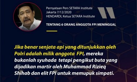 Hendardi, Ketua SETARA Institute Tentang 6 Orang Anggota FPI Meninggal