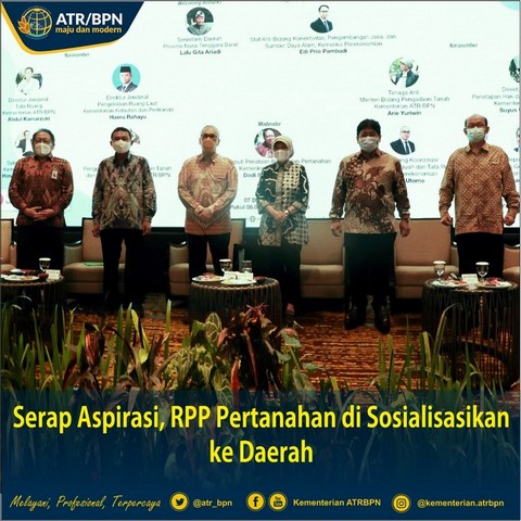 Serap Aspirasi, RPP Pertanahan di Sosialisasikan ke Daerah