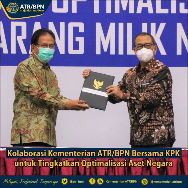 Kolaborasi Kementerian ATR/BPN Bersama KPK untuk Tingkatkan Optimalisasi Aset Negara