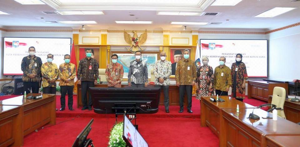 Kemendagri dan PT. Bank Mandiri, Tbk Teken Nota Kesepahaman dan Perjanjian Kerja Sama terkait Penyediaan dan Pemanfaatan Layanan Jasa Perbankan