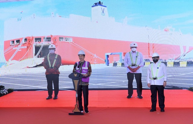 Presiden Jokowi Lakukan Peluncuran Awal Pelabuhan Internasional Patimban