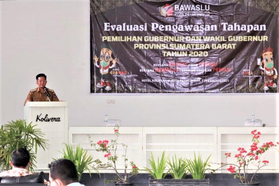 Evaluasi Pengawasan Tahapan Pemilu Gubernur dan Wakil Gubernur Provinsi Sumatera Barat 2021, Wawako Erwin: “Kualitas Pemerintahan Tergantung Pada Kualitas Pemilihnya”