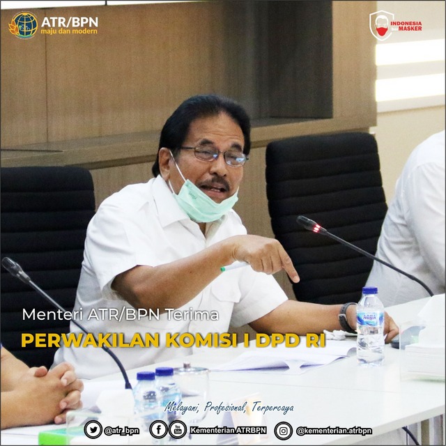 Kementerian ATR/BPN Terima Perwakilan Komisi I DPD RI