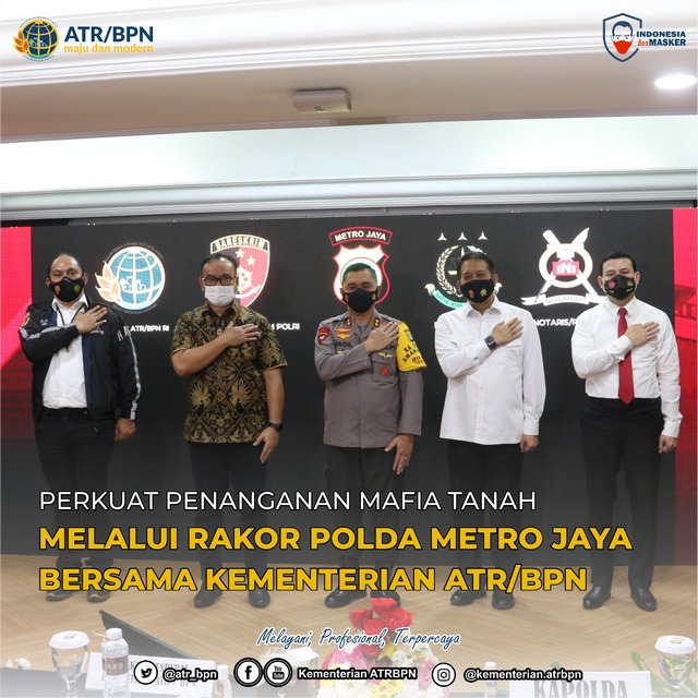 Perkuat Penanganan Mafia Tanah Melalui Rakor Polda Metro Jaya Bersama Kementerian ATR/BPN