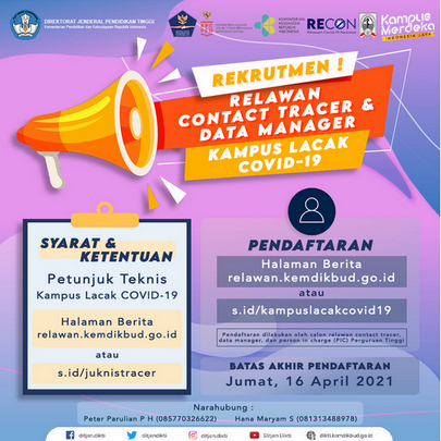 Kampus Lacak COVID-19 Kolaborasi Kementrian Pendidikan dan Kebudayaan bersama Kementerian Kesehatan