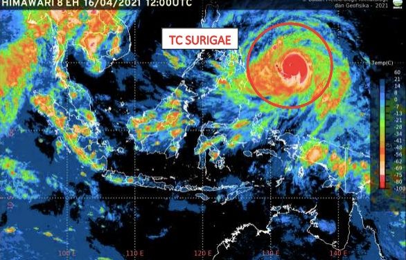 Siklon Tropis Surigae Meningkat 24 Jam Kedepan, Sembilan Provinsi Diminta Tingkatkan Kesiapsiagaan