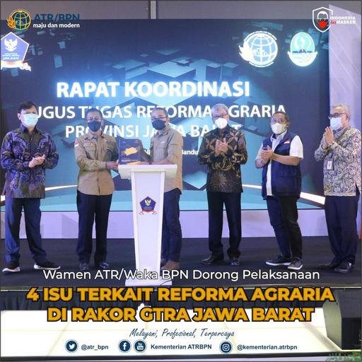 Wamen ATR/Waka BPN Dorong Pelaksanaan 4 Isu Terkait Reforma Agraria di Rakor GTRA Jawa Barat