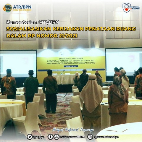 Kementerian ATR/BPN Sosialisasikan Kebijakan Penataan Ruang dalam PP Nomor 21/2021
