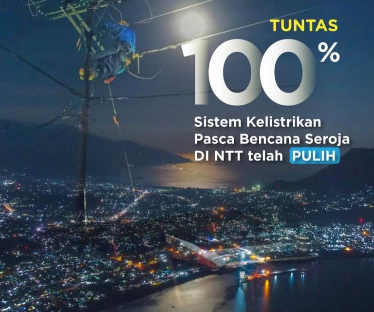 Kelistrikan NTT Pulih 100 Persen Pasca Badai Seroja