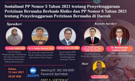 Gelar Sosialisasi, Itjen Kemendagri Dukung Percepatan Izin Berusaha di Daerah