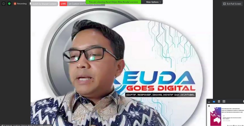 Pulihkan Ekonomi Nasional, Kemendagri Minta Pemda Percepat Realisasi APBD TA. 2021