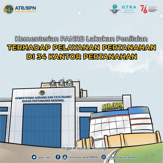 Kementerian PANRB Lakukan Penilaian Terhadap Pelayanan Pertanahan di 34 Kantor Pertanahan