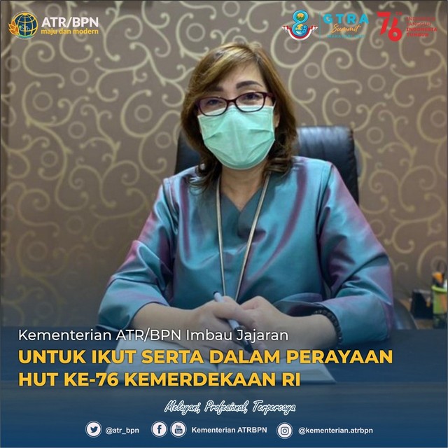 Kementerian ATR/BPN Imbau Jajaran Untuk Ikut Serta dalam Perayaan HUT ke-76 Kemerdekaan RI