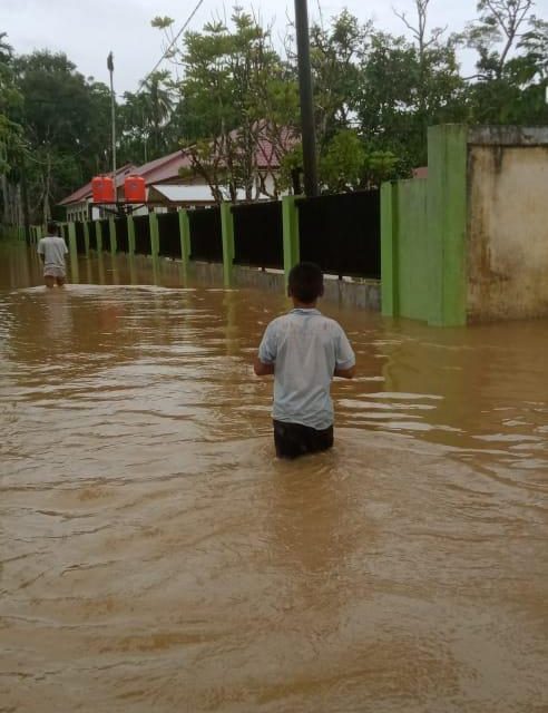 Sempat Surut, Banjir Kembali Landa Dua Desa di Kabupaten Aceh Jaya