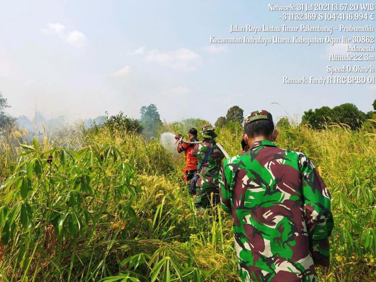 Satgas Gabungan Berhasil Padamkan 5 Hektar Lahan Terbakar di Kabupaten Ogan Ilir