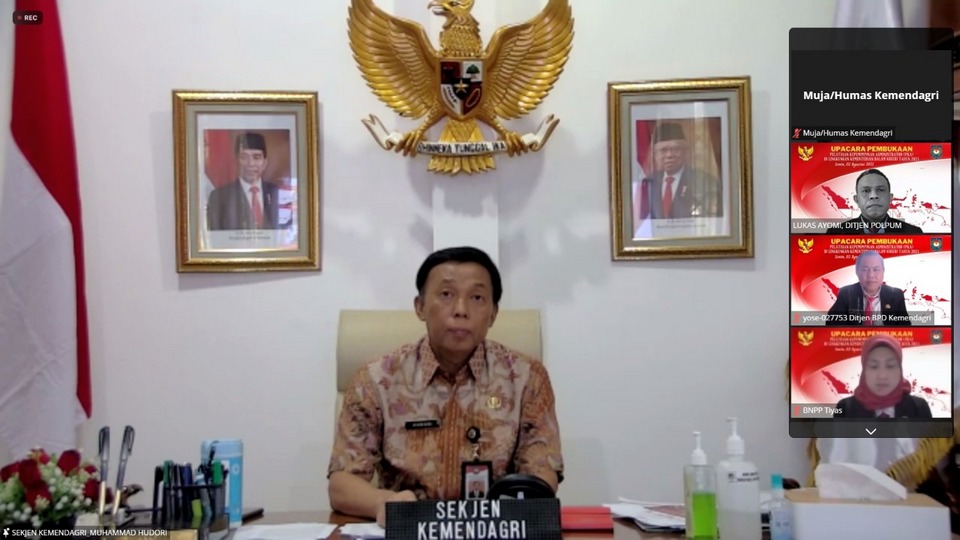 Sekjen Kemendagri Imbau Pelatihan Kemimpinan Administrator Perhatikan Protokol Kesehatan
