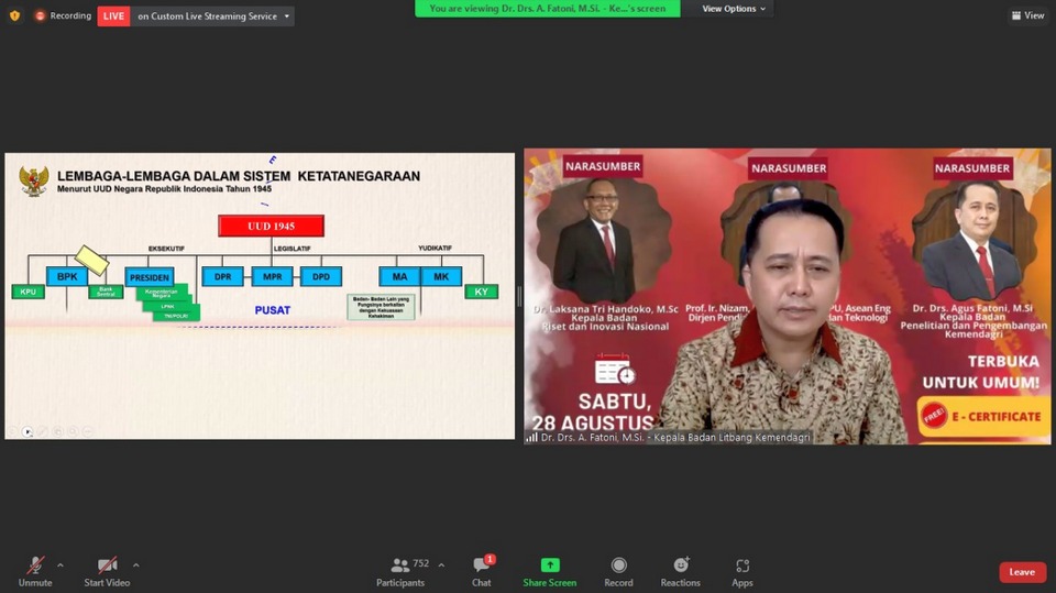 Kemendagri: Pengukuran dan Penilaian Indeks Inovasi Daerah Dilakukan secara Transparan dan Terbuka Berdasarkan Laporan Daerah