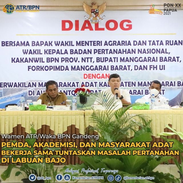 Wamen ATR/Waka BPN Gandeng Pemda, Akademisi, dan Masyarakat Adat Bekerja Sama Tuntaskan Masalah Pertanahan di Labuan Bajo
