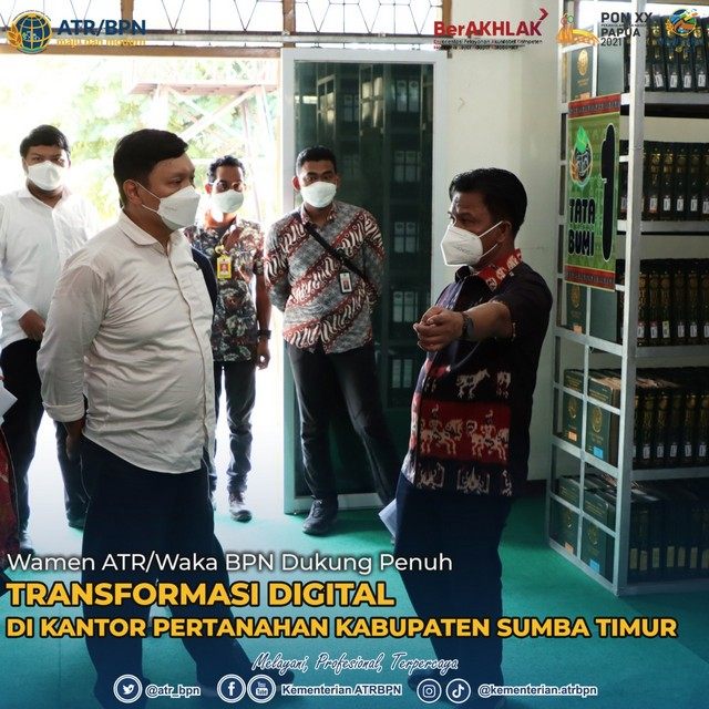 Wamen ATR/Waka BPN Dukung Penuh Transformasi Digital di Kantor Pertanahan Kabupaten Sumba Timur
