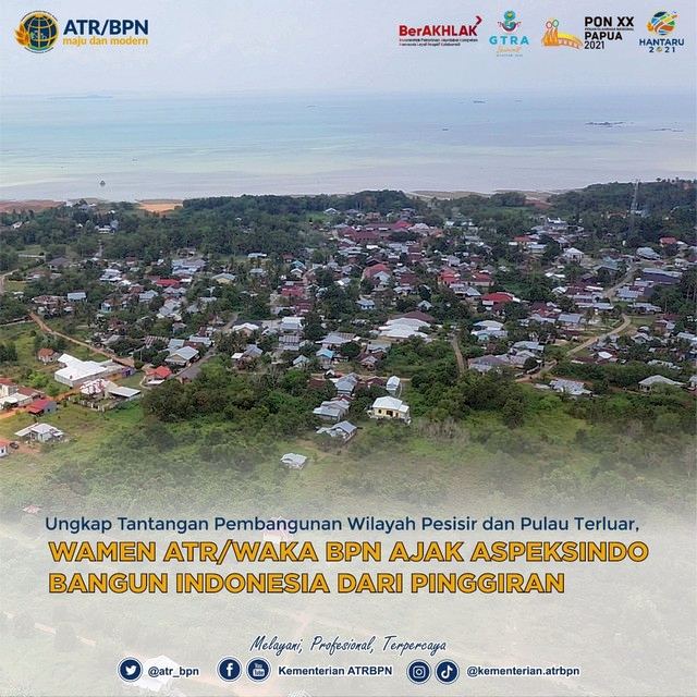 Ungkap Tantangan Pembangunan Wilayah Pesisir dan Pulau Terluar, Wamen ATR/Waka BPN Ajak Aspeksindo Bangun Indonesia dari Pinggiran