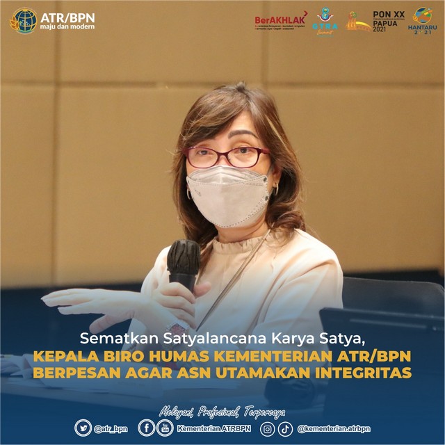 Sematkan Satyalancana Karya Satya, Kepala Biro Humas Kementerian ATR/BPN Berpesan agar ASN Utamakan Integritas