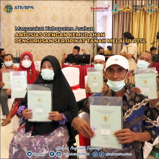 Masyarakat Kabupaten Asahan Antusias dengan Kemudahan Pengurusan Sertipikat Tanah Melalui PTSL