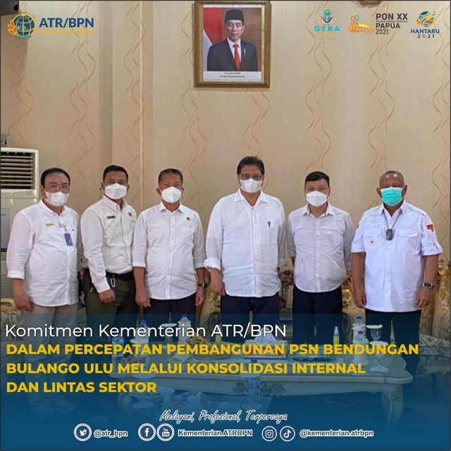 Komitmen Kementerian ATR/BPN dalam Percepatan Pembangunan PSN Bendungan Bulango Ulu melalui Konsolidasi Internal dan Lintas Sektor