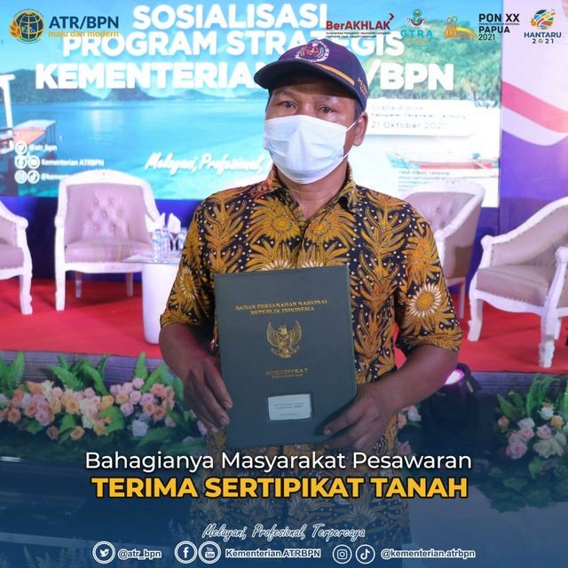 Bahagianya Masyarakat Pesawaran Terima Sertipikat Tanah