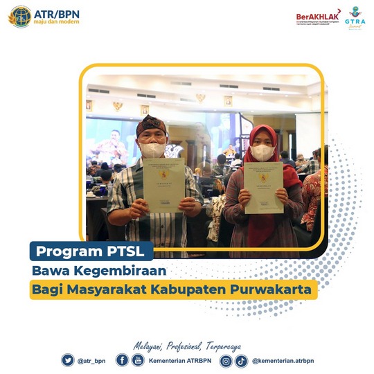 Program PTSL Bawa Kegembiraan bagi Masyarakat Kabupaten Purwakarta