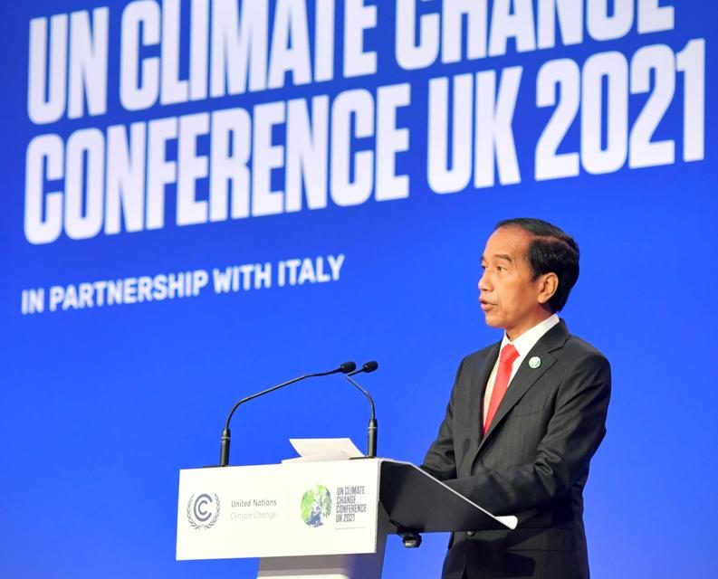 Presiden Jokowi Sampaikan Komitmen Indonesia dalam Penanganan Perubahan Iklim di COP26